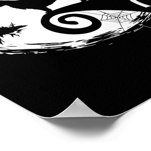 Golden Retriever und Mond Halloween Kostüm Hund Lo Poster (Ecke)