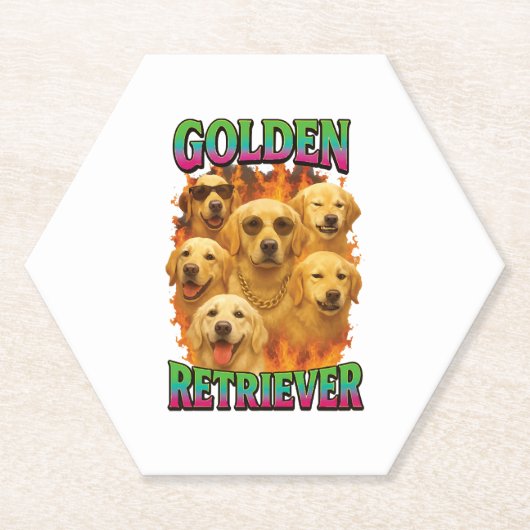 Golden Retriever Untersetzer (Vorderseite)