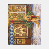 Golden Retriever Urlaub  Fleecedecke (Vorderseite)