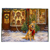 Golden Retriever Urlaub  Große Geschenktüte (Rückseite)
