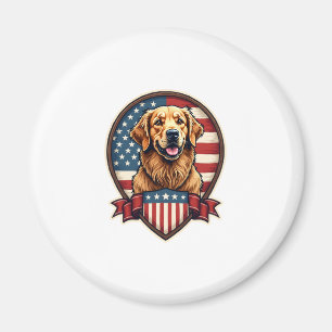 Golden Retriever USA Stolz Vintage Hund Shirt Magnet