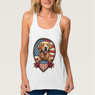 Golden Retriever USA Stolz Vintage Hund Tee