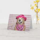 Golden Retriever Valentine Cowboy von der Liebe Karte (Gelbe Blume)
