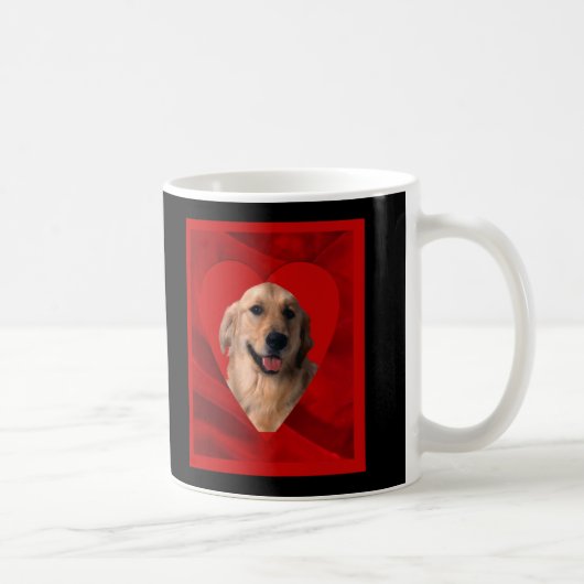 Golden Retriever Valentine Kaffeetasse (Rechts)
