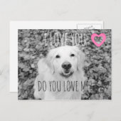 Golden Retriever VALENTINE Postcard Feiertagspostkarte (Vorne/Hinten)