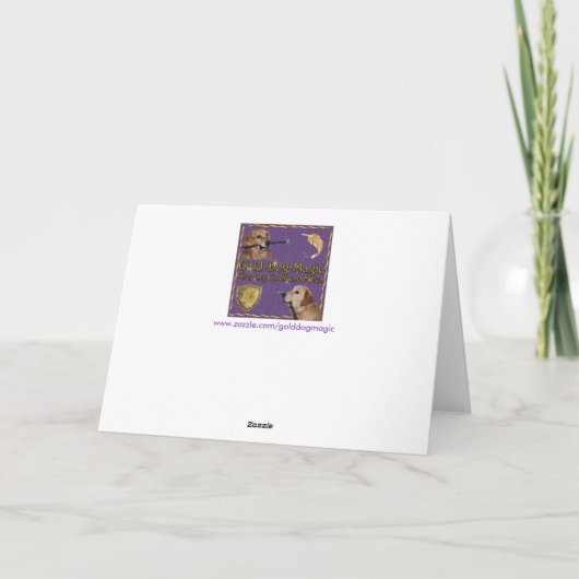 Golden Retriever Valentine Sharing Spaghetti Karte (Rückseite)