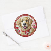 Golden Retriever Valentine Sticker Art (Umschlag)