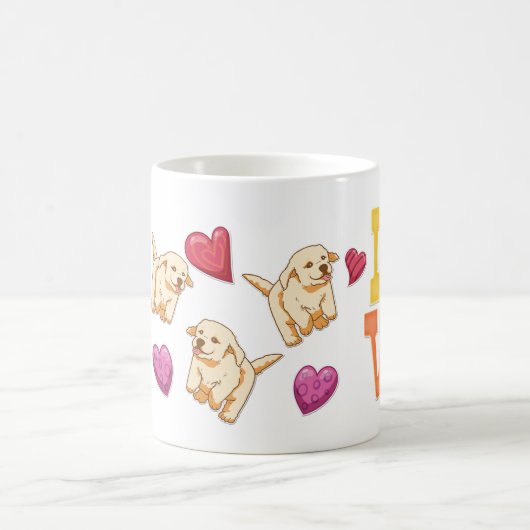 Golden Retriever Valentine's Day Gift Dog Lover Co Kaffeetasse (Mittel)