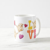 Golden Retriever Valentine's Day Gift Dog Lover Kaffeetasse (VorderseiteRechts)