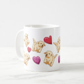 Golden Retriever Valentine's Day Gift Dog Lover Kaffeetasse (Vorderseite Links)