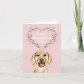 Golden Retriever Valentines Feiertagskarte (Vorderseite)