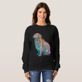 Golden Retriever Vaporwave Retrowave Aesthetic 2 Sweatshirt (Vorne ganz)