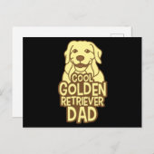 Golden Retriever Vater Dog Lover Daddy Vaters Day Postkarte (Vorne/Hinten)