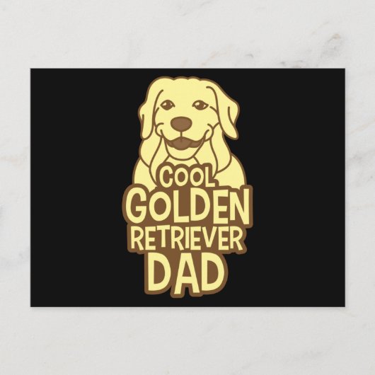 Golden Retriever Vater Dog Lover Daddy Vaters Day Postkarte (Vorderseite)