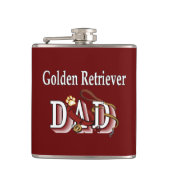 Golden Retriever Vater Flachmann (Vorderseite)