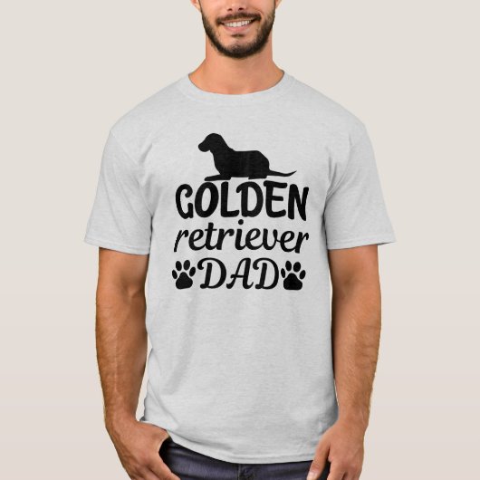 Golden Retriever Vater Funny Men's Basic T - Shirt (Vorderseite)