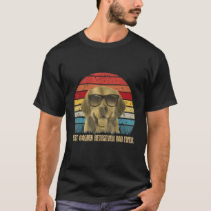 Golden Retriever Vater Hundebesitzer Sonnenbrille  T-Shirt