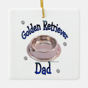 Golden Retriever Vater Keramikornament