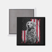 Golden Retriever Vater Mutter Amerika 4. Juli Magnet (Vorderseite/Rückseite)