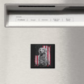 Golden Retriever Vater Mutter Amerika 4. Juli Magnet (In Situ (Geschirrspüler))