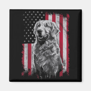Golden Retriever Vater Mutter Amerika 4. Juli Magnet