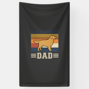 Golden Retriever Vater Retro Hund Banner