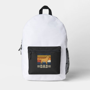 Golden Retriever Vater Retro Hund Bedruckter Rucksack