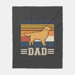 Golden Retriever Vater Retro Hund Fleecedecke