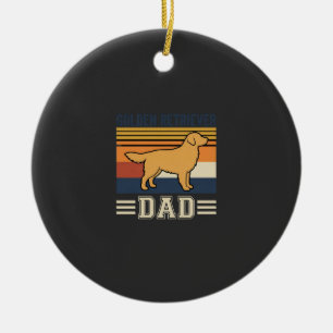 Golden Retriever Vater Retro Hund Keramik Ornament