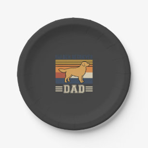 Golden Retriever Vater Retro Hund Pappteller