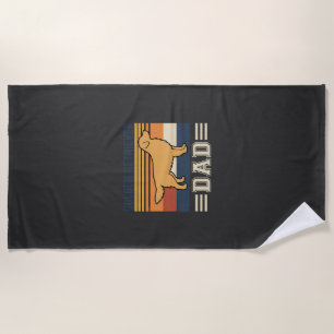 Golden Retriever Vater Retro Hund Strandtuch