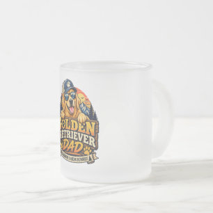 Golden Retriever Vater Retro Vintage Sonnenunterga Mattglastasse