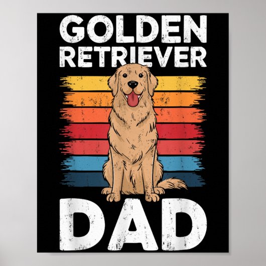 Golden Retriever Vater Shirt Men Daddy Dog Lover F Poster (Vorne)