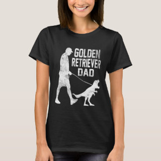Golden Retriever Vater Trex Dinosaur Dog Besitzer T-Shirt