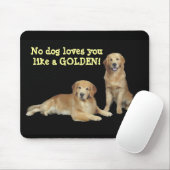 Golden retriever-Vater u. Sohn Mousepad (Mit Mouse)