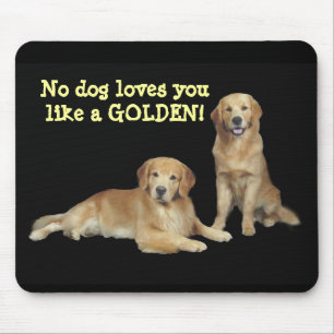 Golden retriever-Vater u. Sohn Mousepad