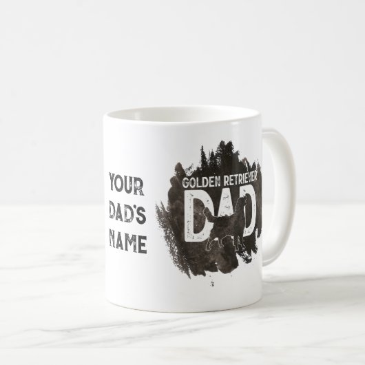 Golden Retriever Vater Vatertag Vater Lover Kaffeetasse (VorderseiteRechts)