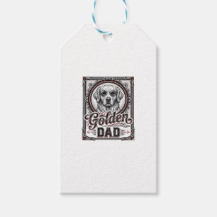Golden Retriever Vater Vintage Gravur Design_1 Geschenkanhänger