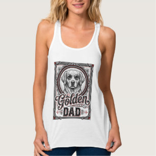Golden Retriever Vater Vintage Gravur Design_1 Tank Top