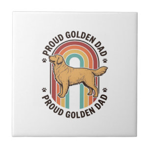 Golden Retriever Vater Vintage Gravur Hunde Liebha Fliese