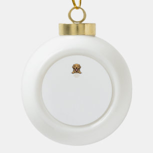 Golden Retriever Vater Vintage Gravur Keramik Kugel-Ornament
