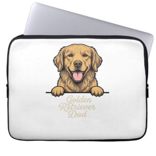 Golden Retriever Vater Vintage Gravur Laptopschutzhülle