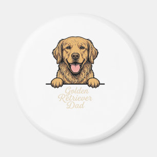 Golden Retriever Vater Vintage Gravur Magnet