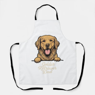 Golden Retriever Vater Vintage Gravur Schürze