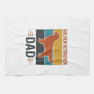 Golden Retriever Vater Vintage Hundeliebhaber Vekt Geschirrtuch