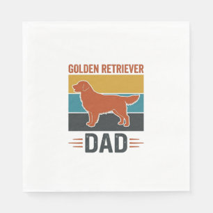 Golden Retriever Vater Vintage Hundeliebhaber Vekt Serviette