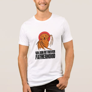 Golden Retriever Vaterschaft Hund Papa Tri-Blend Shirt