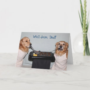 Golden Retriever Vatertag Barbecue Karte