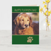 Golden Retriever Vatertag Card Karte (Gelbe Blume)