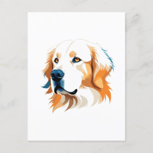 Golden Retriever Vector Kunst, Dichtung und Musik Feiertagspostkarte